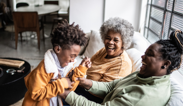 Multi-generation family spends time together